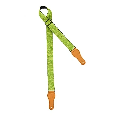 Image of Ortega Guitars Adjustable Ukulele Strap Spring Series Cotton, Green (OCS 340U)