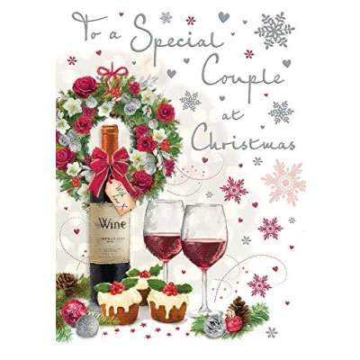 Image of Piccadilly Greetings Group Ltd Regal Publishing C85136 Christmas Card Special Couple,greybrownredbeige, 9 x 6 inches