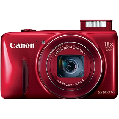 Image of Canon PowerShot SX600 HS Compact Camera 16 MP 1/2.3 Inch CMOS 4608 x 3456 Pixels Red Digital Cameras (16 MP, Pixels, CMOS, 18x, Full HD, Wheel ge) (Renewed)
