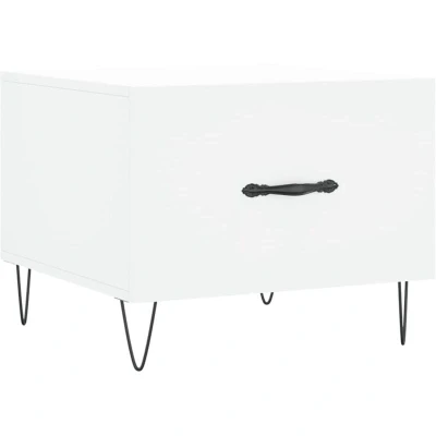 Image of vidaXL Coffee Table White 50x50x40 cm Engineered Wood