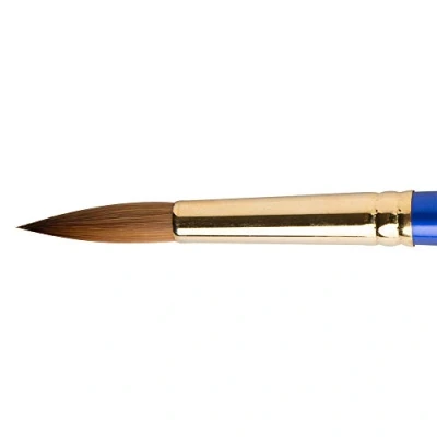 Image of Daler Rowney Sapphire Watercolour Brush, Sable &amp; Synthetic Blend, Short Handle, Round, 14