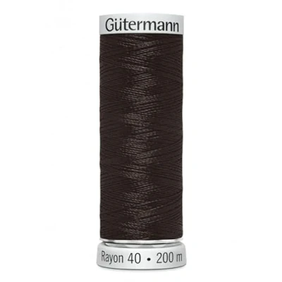 Image of Gutermann No 40 Sulky Rayon Embroidery Thread 200m 1131 Brown Each