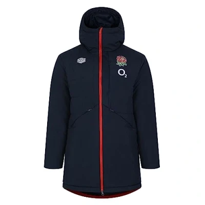 Image of Umbro Mens Eng Padded Jacket Navy/Scarlet L