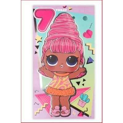 Image of LOL Surprise Age 7 Birthday Card