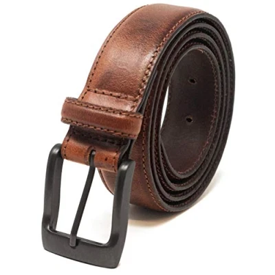 Image of Ashford Ridge Mens 32mm Full Leather Suit Trouser Belt Tan XXL (44&quot; 48&quot; Waist)