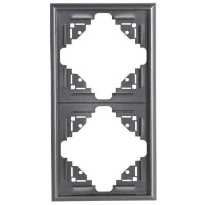 Image of Cogenerationhave 309215068 Malta Masking Frame for Vertical and Horizontal Mounting 2 Drawer, Silver Anthracite