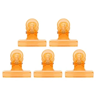 Image of Nail Tips Clips, 5pcs C Curve Pinching Clips Extension Multi functional Art Accessories for DIY Building (Orange)