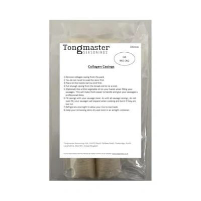 Image of 34mm Collagen Edible Sausage Casings Skins 2 Pack 65ft Total Length