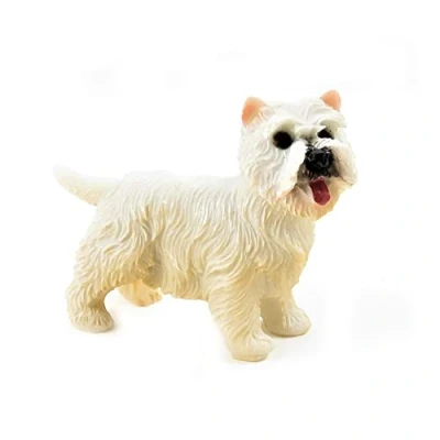 Image of Melody Jane Dolls House West Highland Terrier Sitting Pet Westie Dog Miniature Accessory