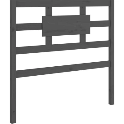 Image of vidaXL Bed Headboard Grey 80.5x4x100 cm Solid Wood Pine