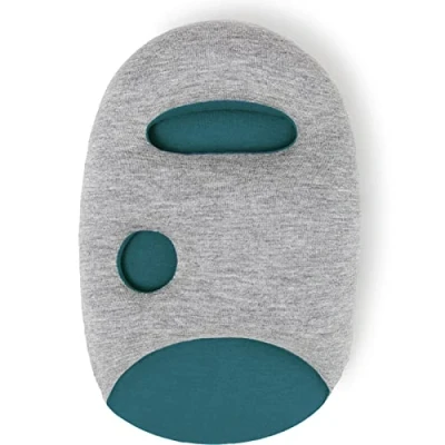 Image of Ostrichpillow Mini Travel Pillow Airplane Pillow, Car Travelling Office, Neck Rest Accessories for Hand and Arm (Blue Reef)