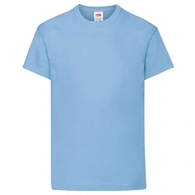 Image of Fruit Of The Loom 61019 girls&#039;s Children&#039;s T shirt in Blue