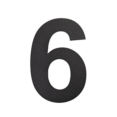 Image of nanlyiau 12in/30.5cm Floating House Number Black Door Stainless Steel Numbers Made of solid 304 Appearance Address Numbers(6)