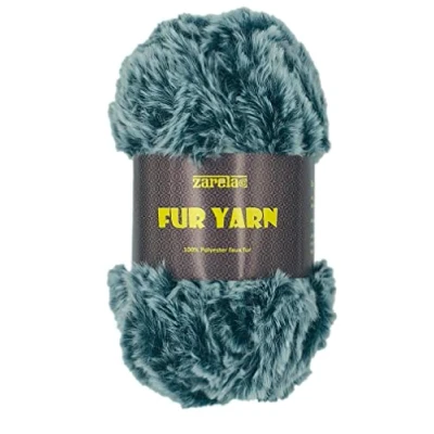 Image of Zarela Fur Yarn 50g (1213) Forest Light Grey