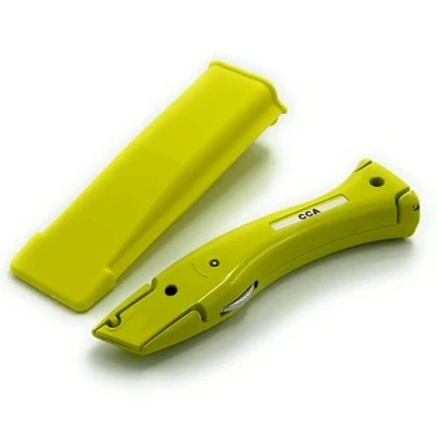 Image of CCA Yellow Carpet Fitter Trimming Utility Knife with Matching Holster
