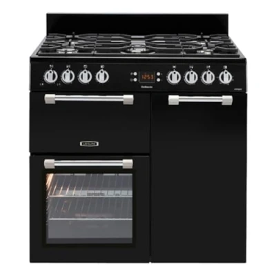 Image of Leisure Cookmaster CK90G232 Freestanding Gas Hob A+ Black Cooker (Freestanding Cooker, Black, Rotary, Front, Hob, Medium)