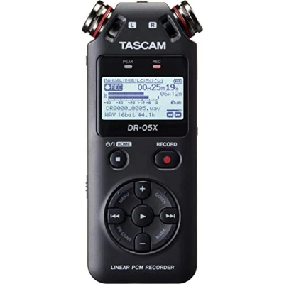 Image of Tascam DR 05X portable audio recorder, usb2.0