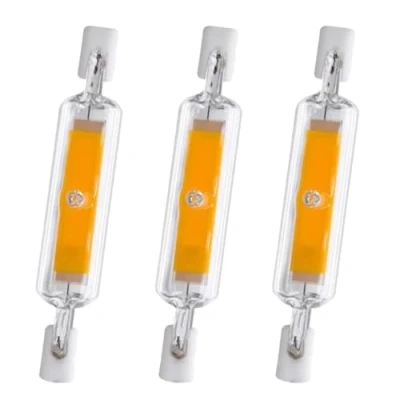 Image of R7s LED Bulb 78mm, 10W 78mm COB Light, Dimmable Warm White 3000K, Double Ended Reflector Bulb, 100W Halogen Bulbs Replacement, 360Beam Angle for Ceiling Floodlight Lamp, 3PCS