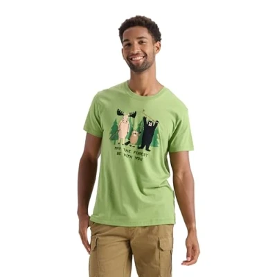 Image of Little Blue House Men&#039;s Short Sleeve Pyjama Top Pajama, May The Forest Be with You, Large