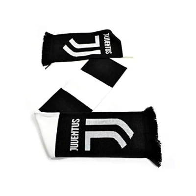Image of JUVENTUS Turin Block Stripes Scarf Fan (One Size, Black/White)