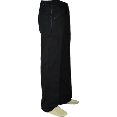 Image of Clothing Unit Mens Thermal Lined Action Elastic Waist Cargo Trousers (W34/L31, Black)