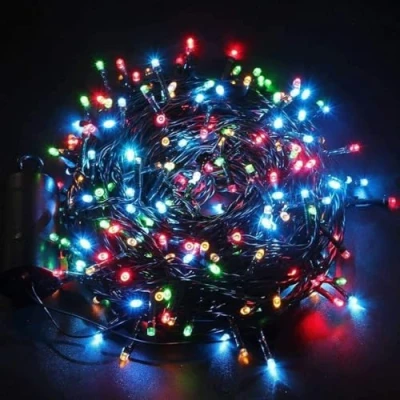 Image of Marco Paul 400 Multicolour Christmas Fairy Lights with Timer Function 8 Lighting Modes Tree String Indoor Outdoor Garden Battery Operated