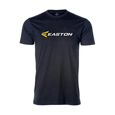 Image of Easton Logo T Shirt, Adult, Medium, Black