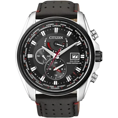 Image of Citizen Men&#039;s Analogue Quartz Watch with Leather Strap AT9036 08E