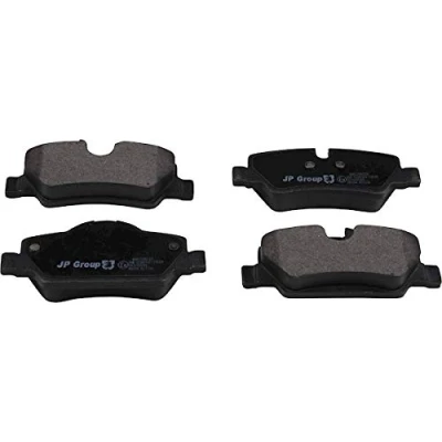 Image of 34206874810, 34216861641, 34216864488, 34216871299, 34216871300 Brake pad set JP GROUP 6063700310 Rear Axle prepared for wear indicator