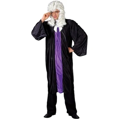 Image of Wicked Costumes Mens High Court Judge Fancy Dress Costume One Size