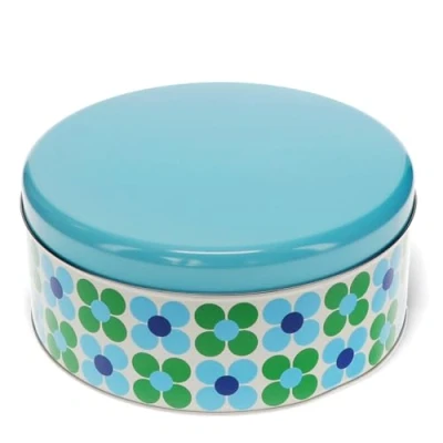 Image of Rex London Blue and green Daisy Cake Storage Tin