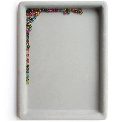 Image of Sanfly Flocked Bead Board Necklace Beading Jewelry Organiser Tray Diy Design for Bracelet Making