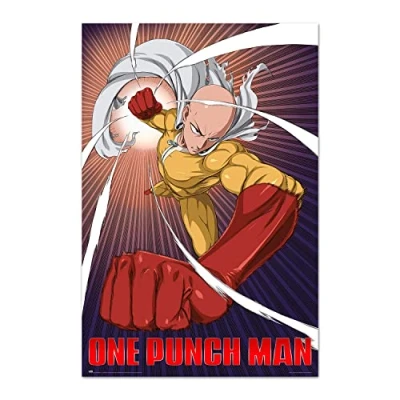 Image of Grupo Erik One Punch Man Saitama Poster 36 x 24 inches / 91.5 61 cm Shipped Rolled Up Cool Posters Art &amp; Prints Wall
