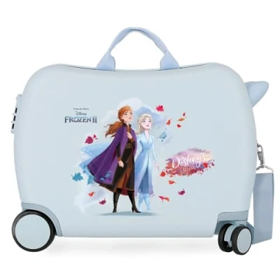 Image of Disney Frozen Nature is magical Blue Kids Rolling Suitcase 50 x 39 20 cm Rigid ABS Combination Lock 34 Litre 2.1 kg 4 Wheels Hand Luggage
