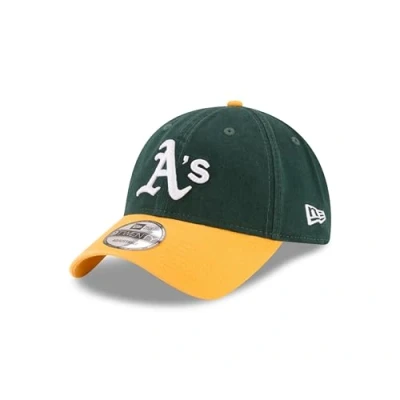 Image of New Era Oakland Athletics MLB Core Classic Green Yellow Adjustable 9Twenty Cap