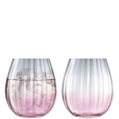 Image of LSA Dusk Tumbler 425ml Pink &amp; Grey Set Of Two