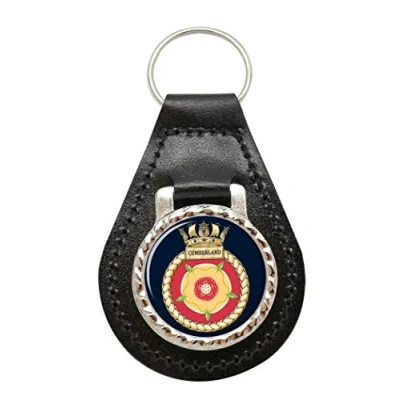 Image of HMS Cumberland, Royal Navy Leather Key Fob