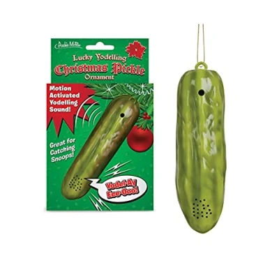 Image of Accoutrements Lucky Electronic Yodelling Pickle Holiday Ornament