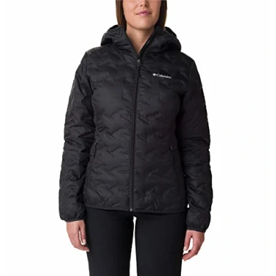 Image of Columbia Women&#039;s Delta Ridge Down Hooded Jacket, Puffer Black, Size XS