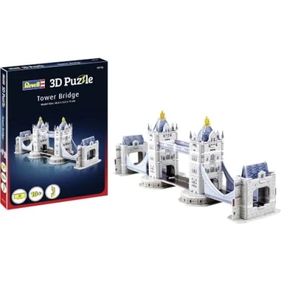 Image of Revell 3D Puzzle 00116 Tower Bridge 32 Pieces, Highly Detailed, Over 32cm in length, Fun &amp; Easy To Build