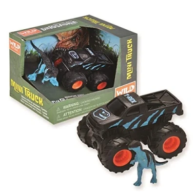 Image of Wild Republic 20650 Mini T Rex &amp; Truck Adventure Playset, Gifts for Kids, Imaginative Play Toy, 2Piece Set