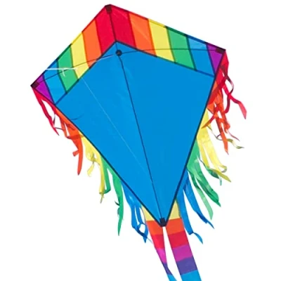 Image of CIM kite Maya Eddy Blue single line for children from the age of 3 years up 65x72cm incl. 80m and 2x250cm striped tails