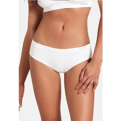 Image of Boody Women&#039;s Hipster Bikini Briefs Organic Bamboo Underwear Seamless Knickers White Small 2 Pack