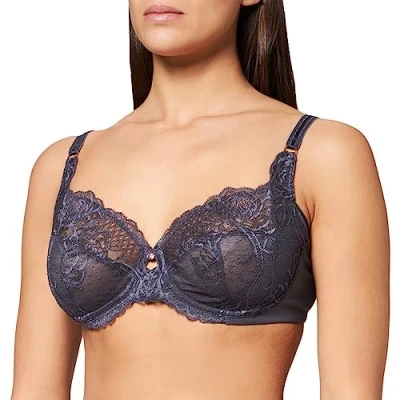 Image of Triumph Women&#039;s Wild Peony Florale W, Bra, PEBBLE GREY