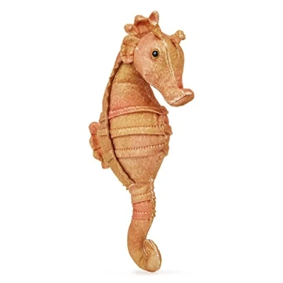 Image of Zappi Co Plush Children&#039;s Stuffed Soft Cuddly Toy Part of Safari Animals Collection, Perfect for Kids (15cm Height)(Seahorse)