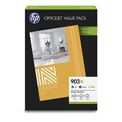 Image of HP 1CC20AE 903XL High Yield Officejet Value Pack, Cyan/Magenta/Yellow, Multipack