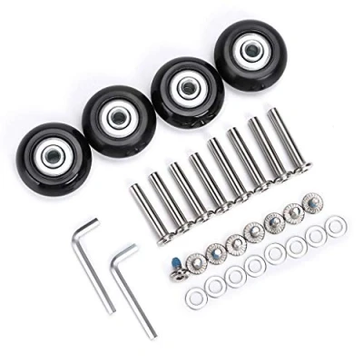 Image of SUMNACON 4Pcs 40x18mm Luggage Suitcase Replacement Wheels, Rubber Swivel Caster Wheels Bearings Repair Kits