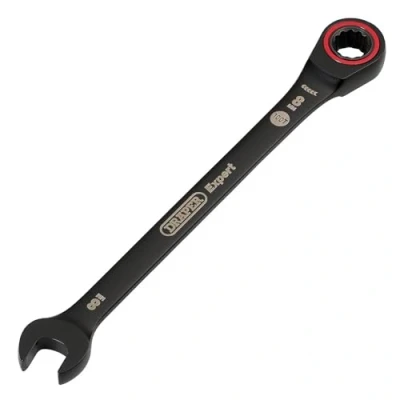 Image of Draper Expert HI TORQ Metric Ratchet Combination Spanner, 8mm, Black