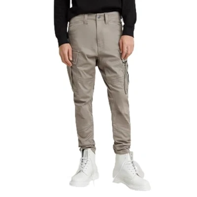 Image of G STAR RAW Men&#039;s Zip Pocket 3D Skinny Cargo Pants 2.0, Grey (rock ridge D24307 C105 G294), 38W / 34L