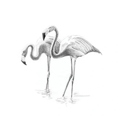 Image of Royal Brush Sketching Made Easy Flamingoes Mini Kit, 5&quot; by 7&quot;